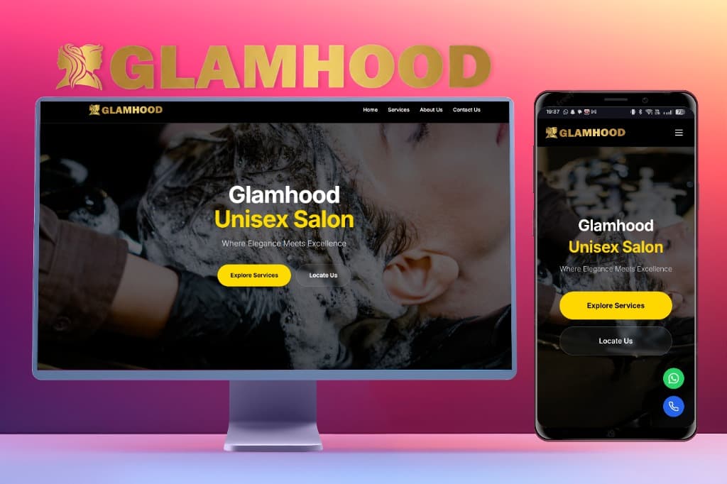 Glamhood Unisex Salon – Luxury Salon Website